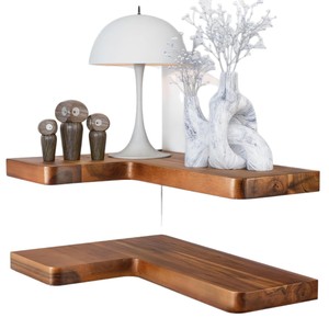 Wooden Wall Mounted <b>Rack</b> Three Tier Kitchen Spice Storage <b>Shelf</b> Brown Solid Wood Display <b>Rack</b> For Counter Corner Use - Product Image 2