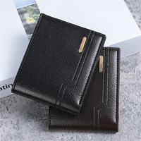 Dompet Pendek Unisex Model Terbaru Kasual Motif Geometris PU Tahan Air Banyak Slot Kartu Kapasitas Besar Bahan Polyester Untuk Kehidupan Sehari-hari
