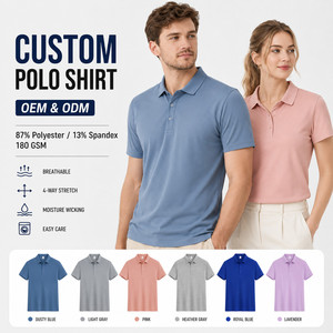 Camiseta Polo de Rendimiento Personalizada con Logotipo para Hombre y Mujer, 13% Elastano, Elástica en 4 Direcciones, Transpirable, Ropa de Golf para Equipos, Venta al por Mayor, Varios Colores, Tallas S-4XL - Product Image 1