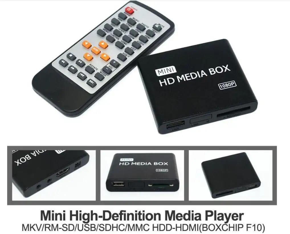 New 1080P Full HD Media Player Support SD Card USB Disk PPT Mp3 MP4 Video Advertising Player AD HDD Multimedia Players