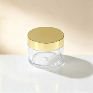Tarro Cosmético de Plástico Transparente de 10/15/20/30/50g, con Tapa Dorada y Blanca, Envase Vacío para Crema Facial, <span class=keywords><strong>Barro</strong></span>, Logotipo Personalizado, Venta al por Mayor - Product Image 4