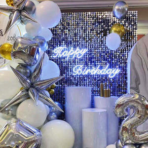 O-X999 Vente en gros Panneau mural à grille transparente à paillettes scintillantes pour fêtes, anniversaires, mariages, toiles <span class=keywords><strong>de</strong></span> fond, panneaux scintillants 5D - Product Image 3