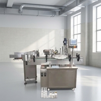 Machine de remplissage et de sertissage automatique de flacons avec table rotative, norme GMP, pour poudre, 5ml, 10ml, 20ml