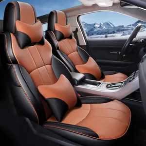 2022 yeni stil kahve high-end tasarımcı araba koltuğu kapakları fit tüm model orijinal özel deri araba koltuğu kapakları