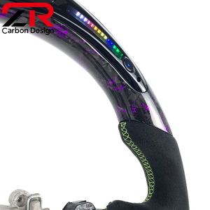 Volante Deportivo de Fibra de Carbono con LED y RPM para <span class=keywords><strong>Subaru</strong></span> Evolution EVO 10w Rx STI BRZ WRX STI/S4 VAB/VAG, Mejora del Interior del Automóvil - Product Image 3
