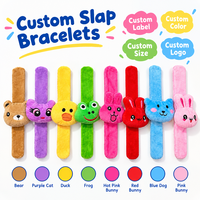 En stock : Bracelets slap en peluche pour enfants, multi-usages (attaches pour cheveux et organisateurs de câbles), bracelets animaux mignons pour cadeaux de fête