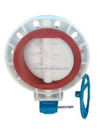 Depuis 2009 réducteur en acier inoxydable de qualité durable vanne papillon à pince en pvc-u dn50 à dn400