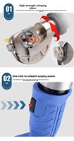 Pince à sertir hydraulique sans fil ES-300 18V | Tête rotative 360 ° certifiée CE avec décompression automatique (10-300mm ² Cuivre/Aluminium)
