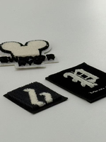 Écussons brodés logo brosse à dents pour vêtements, en fil acrylique et feutre, thermocollants ou à coudre, pour l'image de marque des vêtements