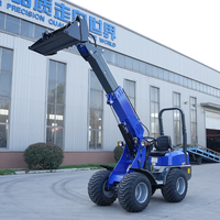 Pengiriman Gratis Diesel Telescopic Wheel Loader Pertanian Penggerak Empat Roda Telescopic Loader Taman Diesel 4x4 Front Mini Loader