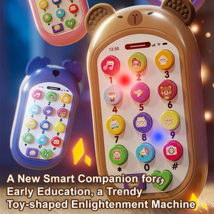 <span class=keywords><strong>Téléphone</strong></span> Musical Interactif Intelligent Personnalisé pour Enfants – Jouet Éducatif Précoce en Caoutchouc pour l'Apprentissage Cognitif - Product Image 2