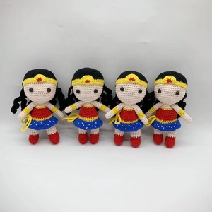Venta al por mayor de juguete de cartón de ganchillo <span class=keywords><strong>Wonder</strong></span> Women Amigrumi <span class=keywords><strong>muñeca</strong></span> juguetes para niños y niñas regalos Color especificado personalizado - Product Image 4