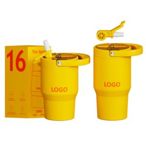 Vaso Térmico Portátil para Niños, <span class=keywords><strong>Precio</strong></span> de Fábrica al por Mayor, 16, 20, 24 oz, Acero Inoxidable, con Pajita Desmontable a Prueba de Polvo y Asa - Product Image 1