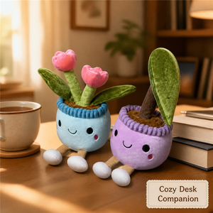 Adorable Planta de Tulipán en Maceta de Peluche de 15 cm, Relleno de Algodón 3D, Suave, Alivia el Estrés, Decoración de Escritorio, Juguete, Regalo para el Día de San Valentín - Product Image 5