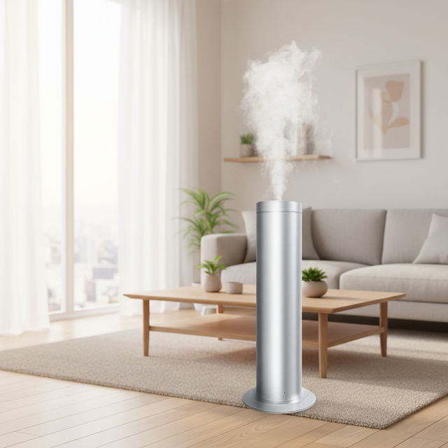 Stream2 Luxury Aluminum Tower Design Electrical 150ml Silver Color Natural Eco-Friendly Cold Air Waterless Pure Oil Aroma
