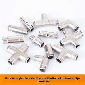 DaringFish Raccords coudés et en T à insertion rapide haute pression 12mm/16mm, connecteurs <span class=keywords><strong>d</strong></span>'eau <span class=keywords><strong>de</strong></span> jardin à quatre voies <span class=keywords><strong>pour</strong></span> usage agricole et paysager - Product Image 2