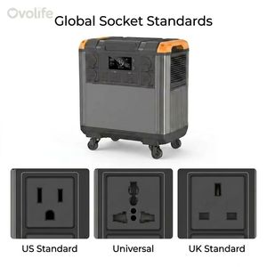 5376Wh แบตเตอรี่ LiFePO4ความจุสูง3000W สำหรับทั้งบ้านสำรอง OVO-T50ฉุกเฉินสถานีพลังงานพลังงานแสงอาทิตย์แบบพกพา - Product Image 2