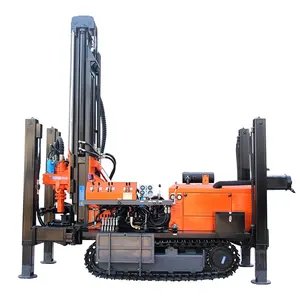 180m Depth Pneumatic DTH Crawler Drilling Rig for Water Well Drilling Rig Machine Driven by Diesel Engine