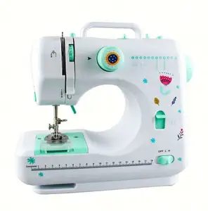Usha hogar mini máquina de coser CBT 988 cama plana Overlock máquina de coser