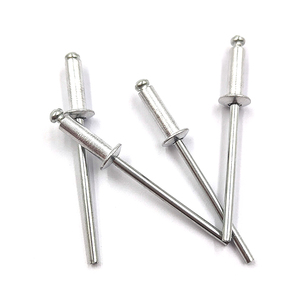 Remaches de cabeza abombada de aluminio y acero estándar DIN de 3/32'' x 1/8'', paquete de 1000 remaches ciegos, remaches de cabeza abombada de aluminio - Product Image 3