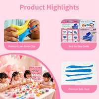 Kit de pâte à modeler éducatif en argile moussante ultra-légère, non toxique et séchant à l'air, très populaire
