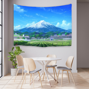<span class=keywords><strong>Tapisserie</strong></span> murale à motif de paysage routier, montagne enneigée, plage - Product Image 6