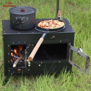 Gỗ Bắn Lò Nướng Bánh Pizza Ngoài Trời Di Động Gỗ Bếp Lò Với Nướng Hàng Đầu Cho Cắm Trại BBQ - Product Image 1