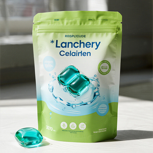 Tùy Chỉnh <span class=keywords><strong>In</strong></span> Ấn Logo Cleaner Lỏng Giặt Chất Tẩy Rửa Tập Trung Viên Nang Giặt Vỏ Bao Bì Túi Nhựa - Product Image 4