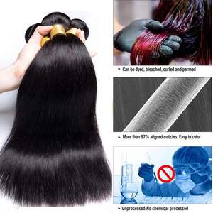 Extensions de Cheveux Humains 100% Naturels Lisses et Raides, Paquets de 30, 40 Pouces, Cheveux Bruts, 1, 3 ou 4 Paquets, Tissage Brésilien pour Femmes Noires - Product Image 3
