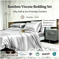 Ensemble de housse de couette en bambou 100% biologique et écologique 300TC pour lit queen size, toutes saisons