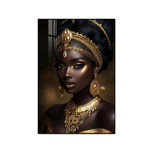 Quadri Decorativi Stampati con Cornice Dorata di Donne Nere Moderne per Camera da Letto all'Ingrosso - Product Image 3