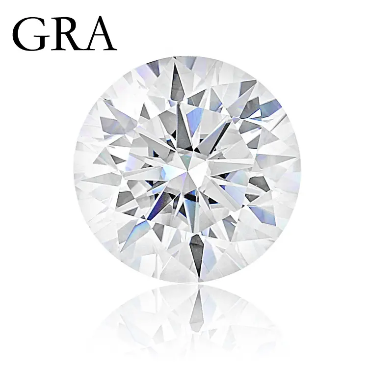 Chine vente en gros certifié VVS D couleur poire princesse ronde ovale Asscher émeraude brillant coupe ample Moissanite