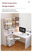 Bureau d'ordinateur en bois avec bibliothèque intégrée et tiroirs de rangement, design simple, adapté au bureau à domicile et à l'utilisation informatique