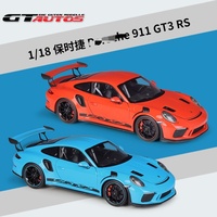 Coche de Metal Fundido a Presión, Escala 1:18, Welly GTA1:18 P Orsche GT3 RS, Superdeportivo Coleccionable, Modelo de Coche de Aleación, Juguete