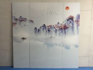 カスタマイズ可能なPVC壁パネルクラシック刺繍ヨーロッパベッドルームテレビ屋外ホームデコレーションヴィラ用耐火 - Product Image 4