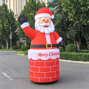 Decoración Navideña <span class=keywords><strong>Inflable</strong></span>, Santa Claus de 6-8 Pies, Tela Oxford Impermeable para Fiestas Comerciales al Aire Libre - Product Image 1