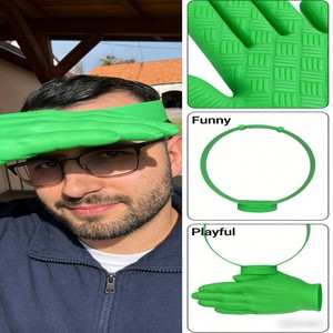 Creative Lazy Person Sun Hat Automatic Sunshade Unisex Visor Fun Gift Playful Design - Product Image 1
