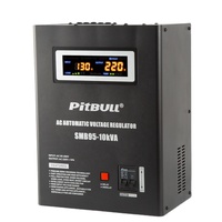 Stabilisateur de tension numérique à affichage LED 10 kVA monophasé, contrôle par relais, certifié ISO9001, SVC AC 220 V, haute capacité, en aluminium