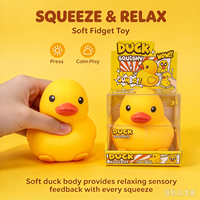 Jouet Squishy Canard Jaune Géant, Doux, à Remontée Lente, Anti-stress, Canard de Dessin Animé, Poupée Kawaii, pour Fête d'Anniversaire d'Enfants