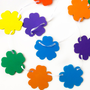 Macaron Color <span class=keywords><strong>Series</strong></span> Sunflower Daisy Flags Small Paper Flower Color Stripes <span class=keywords><strong>Novedades</strong></span> para fiestas infantiles para celebraciones navideñas - Product Image 5