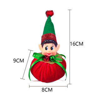 In Stock Christmas Elf Figurine Tabletop Ornament Cute Desktop Elf Doll for <b>Xmas</b> Window Shelf Home Holiday Decoration - Product Image 5