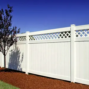 Vinile recinzione privacy usati per la vendita, 6 ft x 8 ft a buon mercato bianco vinile reticolo privacy pvc pannelli di recinzione