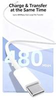 Câble de charge USB-C tressé rond 60W PD à charge rapide, connecteur plus sûr que les câbles en silicone pour iPhone 17, ordinateurs portables et tablettes