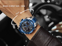 NAVIFORCE 9171 Jam Tangan Pria Mewah Tahan Air Berkualitas Tinggi yang Sedang Laris Terjual, Jam Tangan Kronograf untuk Olahraga.