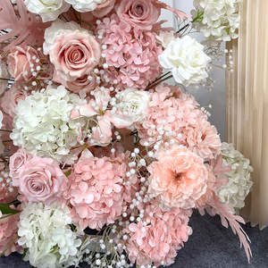 <span class=keywords><strong>Arco</strong></span> de Flores Artificiales Clásico con Flores Rosadas, Conjunto Floral para Decoración de Ceremonias de Boda, Fondo para Propuesta de Matrimonio - Product Image 4