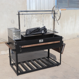 TOSHINE Portable Santa Maria Grill with Adjustable Height Folding <strong>Trolley</strong> Easily Assembled Stainless Steel Charcoal <strong>BBQ</strong> Pit - Product Image 5