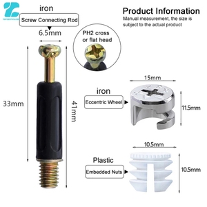 Cheap Price Traditional Kitchen Bathroom Cam Connector Furniture Accessories Machine Plantilla Connecting Eccentric Lock - Product Image 4