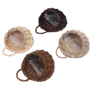 Adornos de mimbre para porches Cestas colgantes de cáscara de coco Cesta de animales de caña de ratán Extensores de plantas Pared Gris Grande Cristiano - Product Image 5