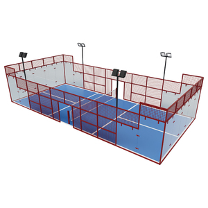 Venta de Fábrica, Nueva Pista de Pádel Deportiva para Exteriores, Cristal de 12 mm, 10*20 m, Pista de Pádel Panorámica - Product Image 4