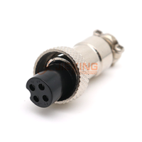 GX16 Fiche d'air 16mm Connecteur de câble M16 4pin 4P Femelle Plug + Male Socket Full Set Metal
